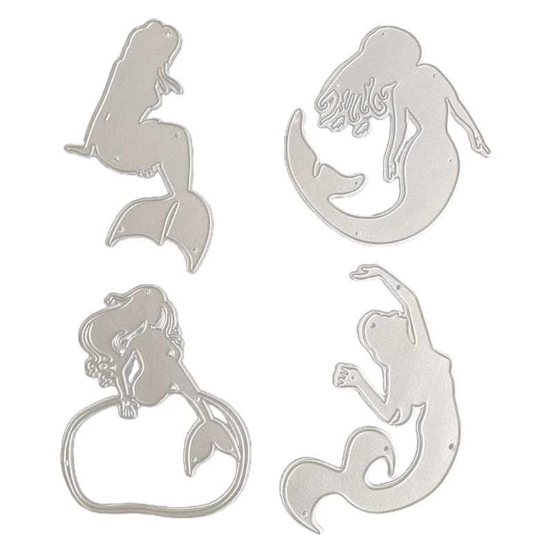 

Steel Cutting Dies 4 Pcs Sea Beauties Carbon DIY Scrapbooking Album Embossing Paper Making Stencil Decorate Stickers Diy Vintage