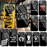 usakpgrt black lives matter black tpu soft phone case tempered glass for iphone 11 pro xr xs max 8 x 7 6s 6 plus se 2020 case