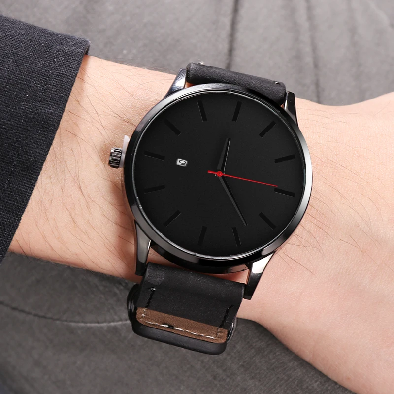 

2021 men's watch sports simple watch leather watch clock erkek kol saati relogio masculino reloj hombre