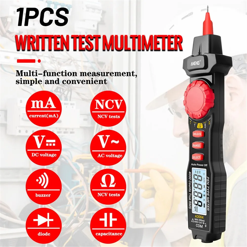 

A3004 Pen-type Tester High-precision Multi-function Digital Multimeter Voltmeter Ammeter Resistance Meter Electric Instruments