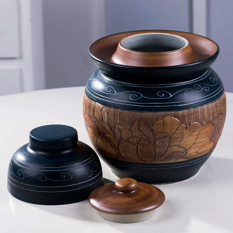 Винтажные керамические банки для солений домашний ресторан маринованная