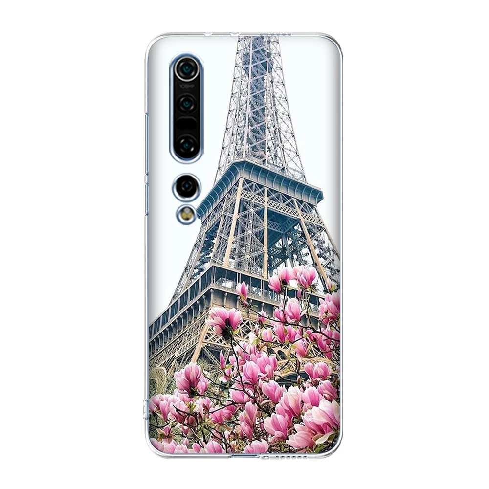Чехол с Эйфелевой башней для Xiaomi Redmi Note 10 9 8 7 Pro 8T MI 11 9T 10T Lite A3 Poco X3 F3 M3 мягкий