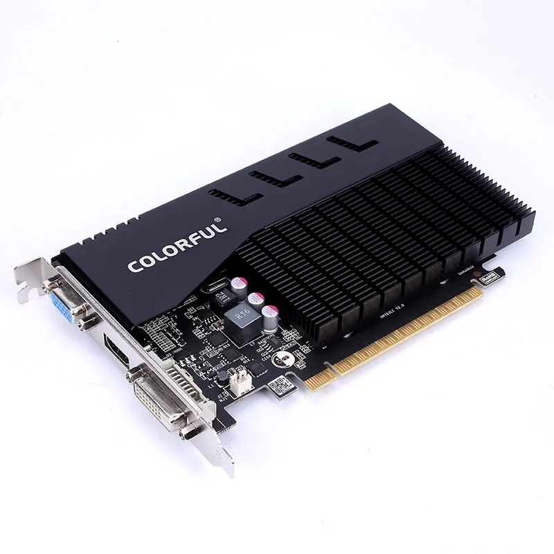 Красочные GeForce GT710 NF 1GD3 NVIDIA GPU VIDIEO карты DVI VGA HDMI
