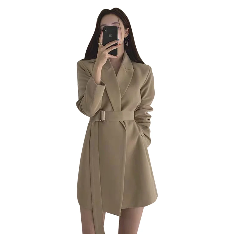 

Simple Ladies 2021 Fashion Spring high qualityWomen Blazers And Jackets Work Office Lady Suit Slim Business Waistband Coat