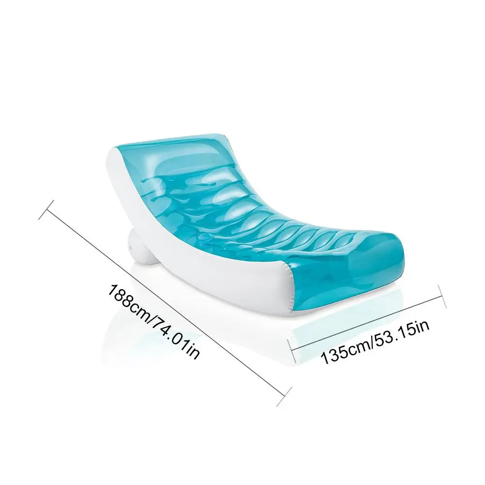 

Inflatable Swimming Pool Side Rocking Lounge Inflatable Recliner Children Surfboard Toy Seat Ring for Adults Children