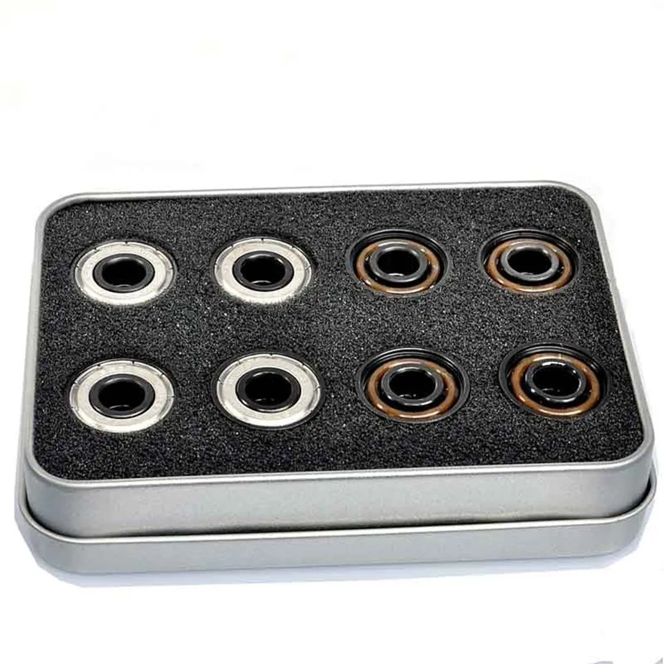 16pcs BSB White/Black Ceramic Bearings 608Z White Pottery Beads Zirconia 6 Ball Bearing Speed Slide Slalom Skates PJ21 | Спорт и