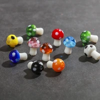 20pcs mix color mushroom lampwork beads 12x16mm loose spacer handmade lampwork glass beads diy jewelry accessories fashion