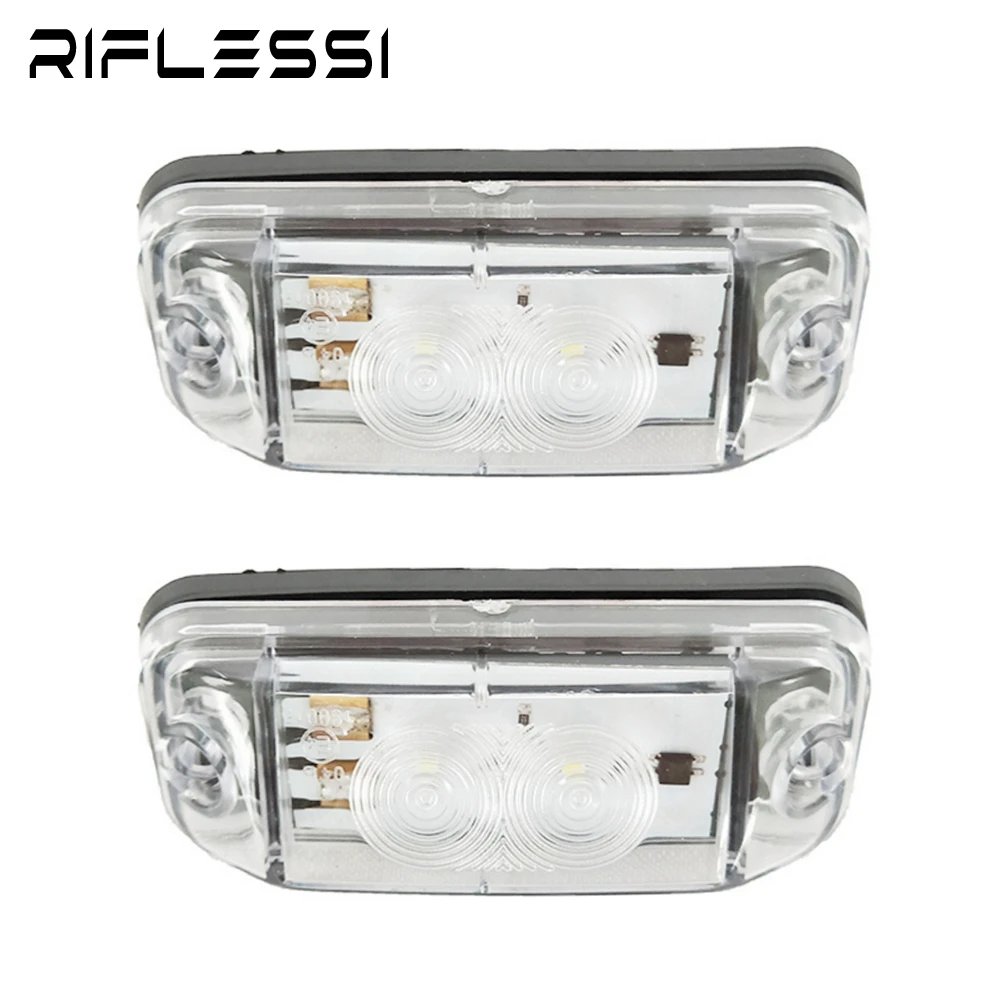 2x24 В Светодиодные Габаритные огни на крышу кабины для Mercedes Benz Econic Actros MP3 сигнальные лампы для кабины грузовика белые OEM 0028200056