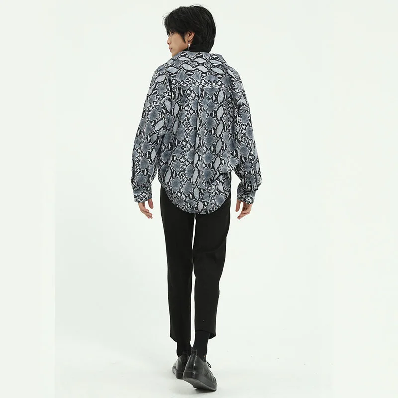 Новая Мужская винтажная модная уличная рубашка в японском Корейском стиле