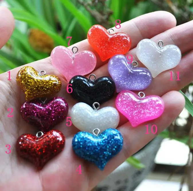 

Оптовая продажа, милые серьги-подвески из смолы с плоской задней стороной, серьги с блестками, подвески из смолы, ожерелье, подвеска в форме ...