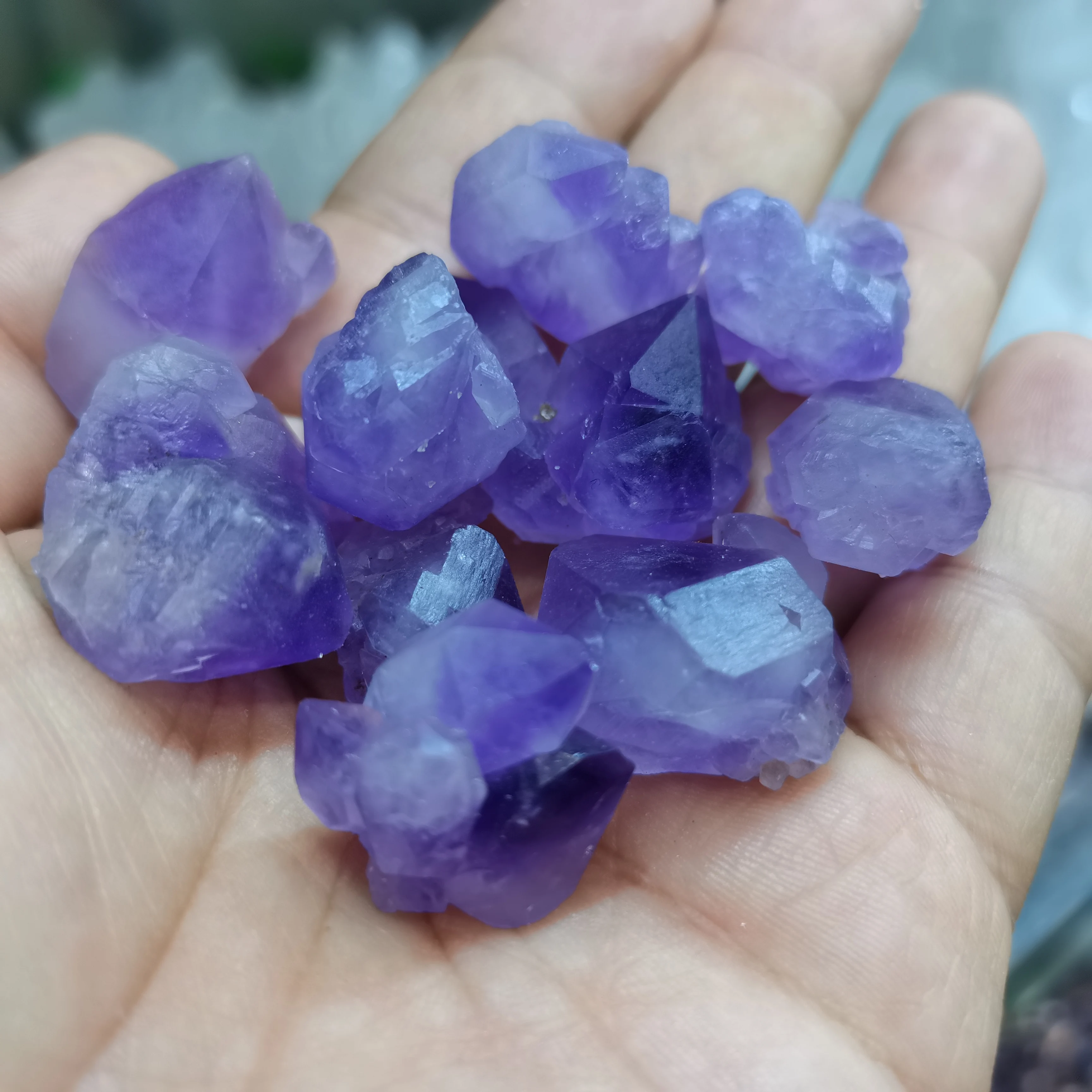 

50/100g Natural Amethyst Raw Quartz Small Cluster Healing Reiki Stone Crystal Point Specimen Home Decor Raw Crystals Minerales