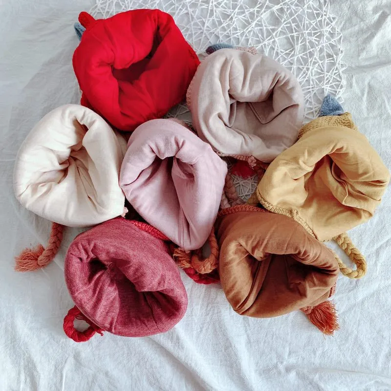 Новый 2019 детская зимняя шапка из натурального меха с помпоном для детей узор в