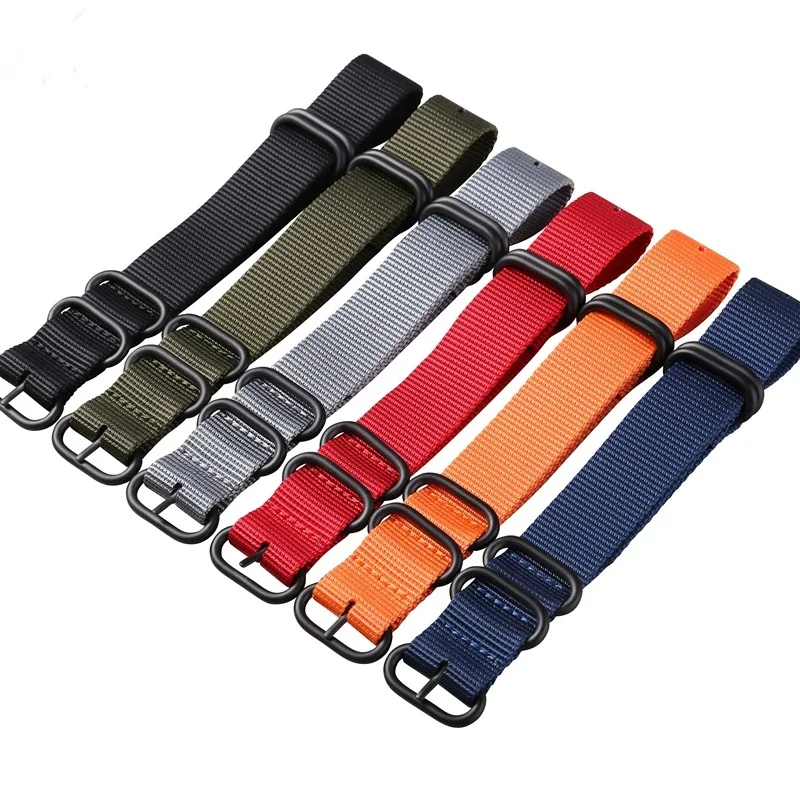 Сверхмощный нейлоновый ремешок для наручных часов NATO ZULU 18 мм 20 22 24 Холщовый