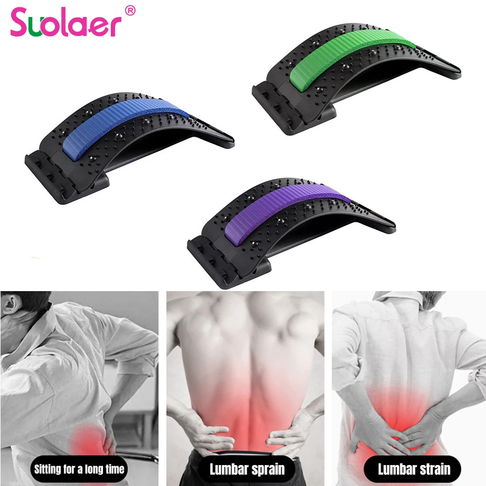 

Back Massager Stretcher Sciatica Massage Tool Massageador Magic Stretch Fitness Lumbar Support Relaxation Spine Deck Pain Relief