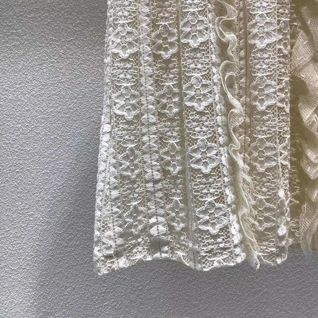 

2020 Spring and Summer Lace embroidery Stitching Two-Piece Dress girl sweet dress