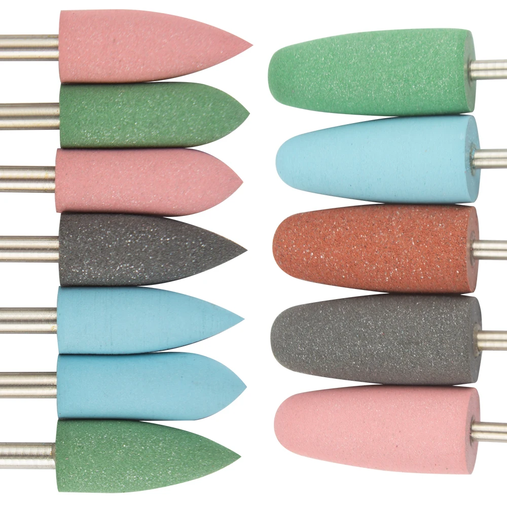 

7pcs Milling Cutter for Manicure Silicone Nail Drill Bits for Manicure Machine Mill Cutters for Removing Gel Polish Buffer Files