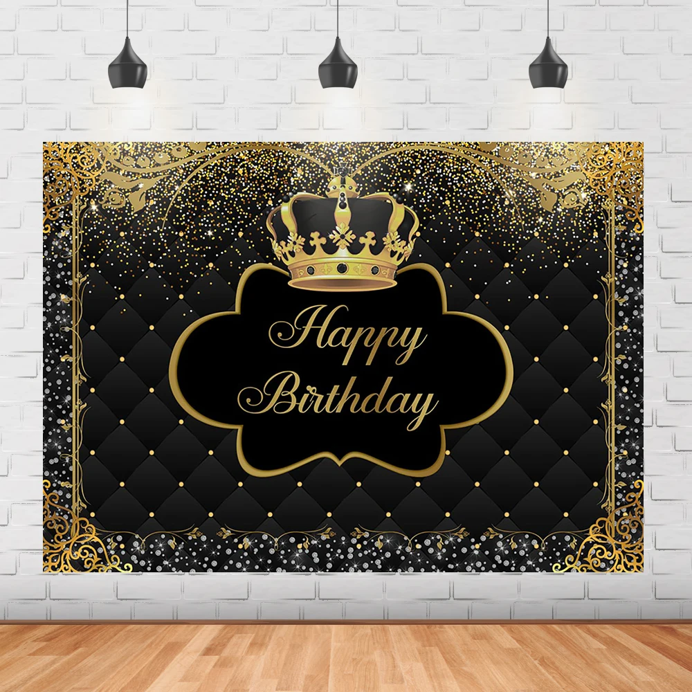 

Фон с золотой короной на день рождения для взрослых