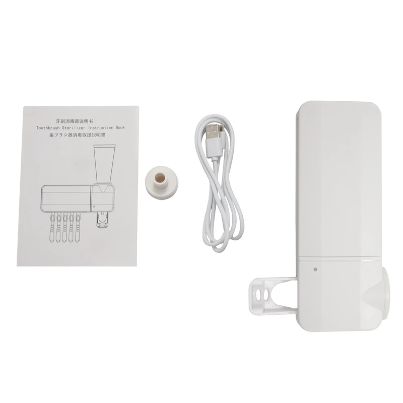 

Держатель для зубной щетки, диспенсер для зубной пасты + 6 зубных щеток, настенный держатель с наклейкой для женщин, детей, детей, ванной комн...