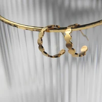 anti allergy small disc matte 18k gold stud earrings for women stainless steel earring for girl delicate women jewelry 2020