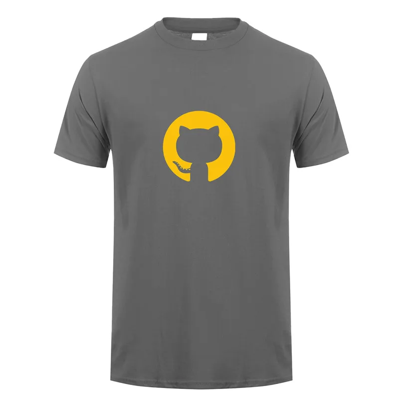 Charcoal Футболка Github программатор программа ape Программирование гиковская рубашка футболка с короткими рукавами LH-149 - Цвет: Charcoal