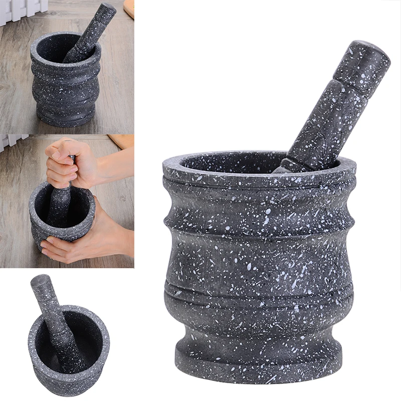 

Mortar Pestle Spice Crusher Kitchen Mills Tool Resin Bowl Tough Foods Pepper Ginger Herbs Garlic Grinder Spices Tool