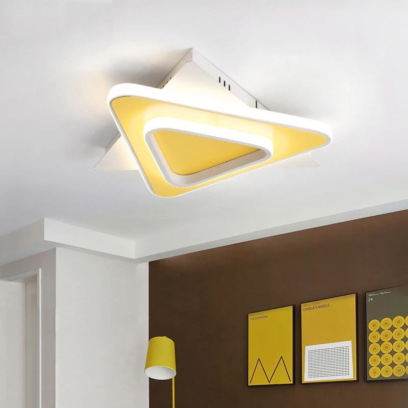 

Geometrical Triangle Bedroom Led Ceiling Light Lamp Ceiling Lighting Led Sealing Light Dimmable Ceiling Light Remote Control