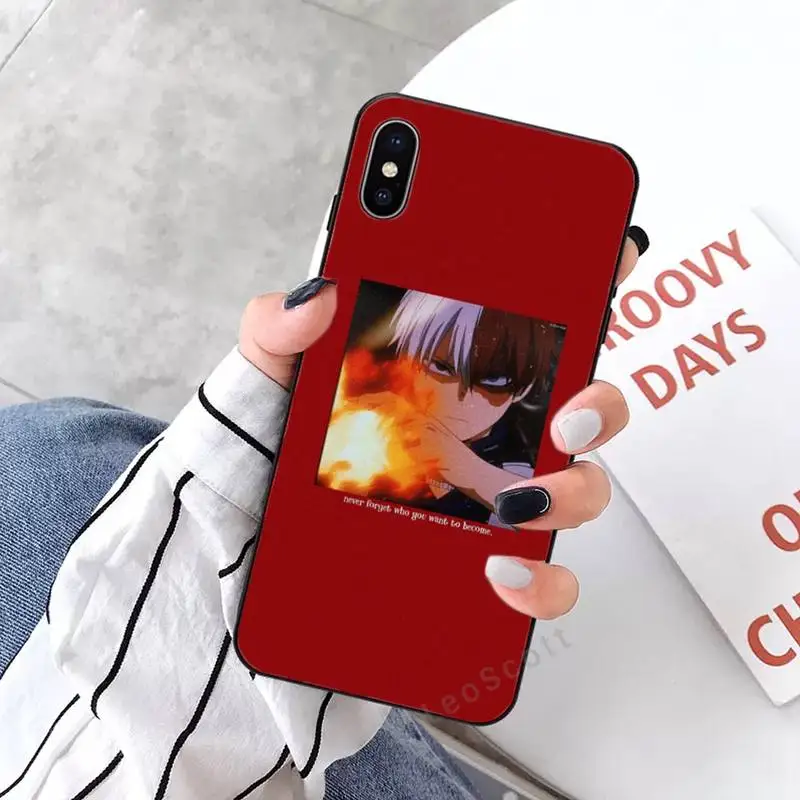 

My hero academia anime Izuku black Phone Case Hull For iphone 5 5s 5c se 6 6s 7 8 plus x xs xr 11 pro max coque shell funda hull