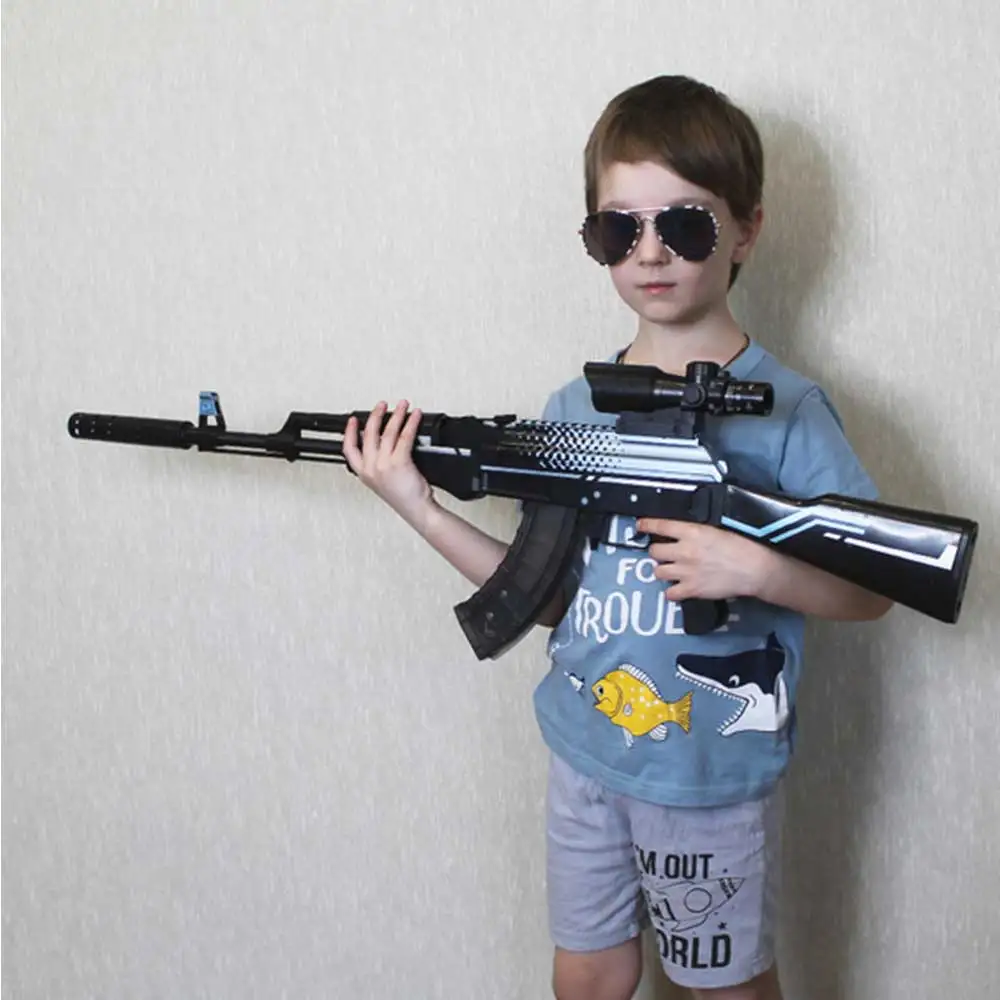 Детская пластмассовая игрушка пистолет AK 47 AKM воды пули для маленьких мальчиков
