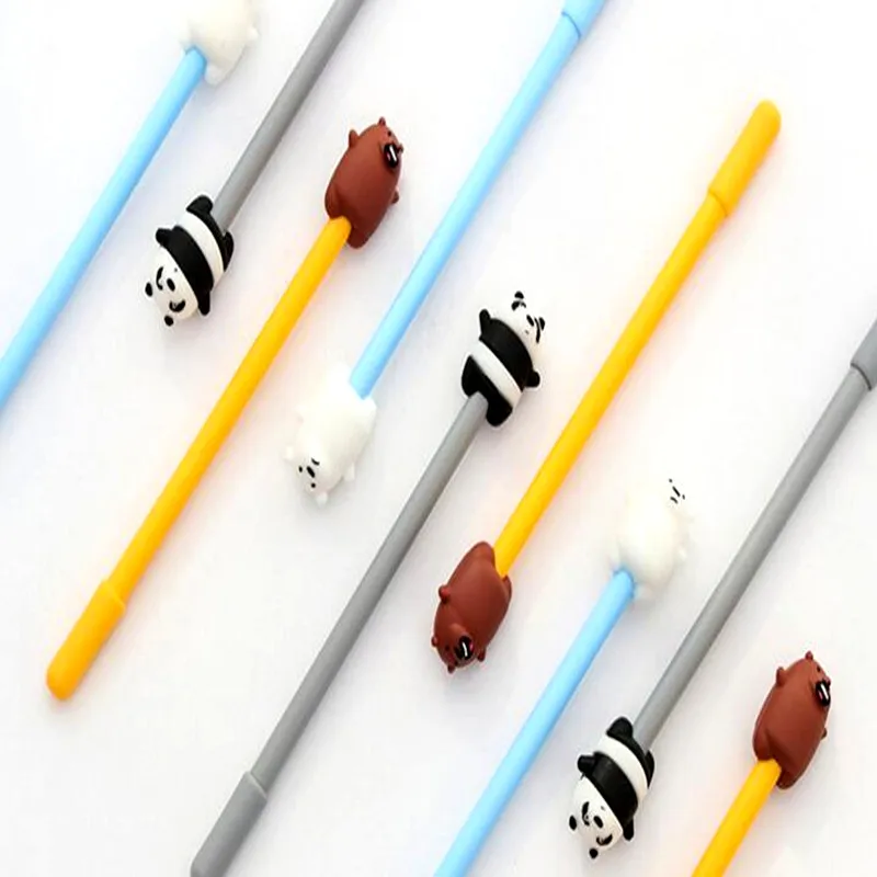 3 шт./лот корейские Канцтовары милые кавайные ручки Мультяшные животные ручка