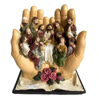 last supper scene statue hand held christian religious resin crafts diy collection religious resin 3d jesus dinner home decor