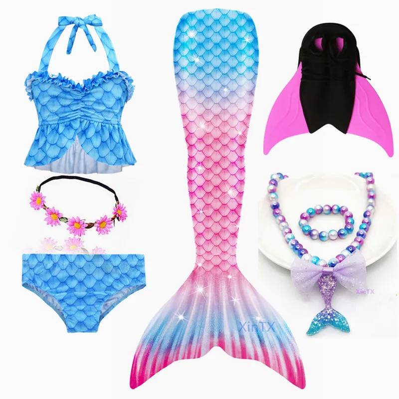 Новинка! Детский комплект бикини для купания Русалочка девочек ванный