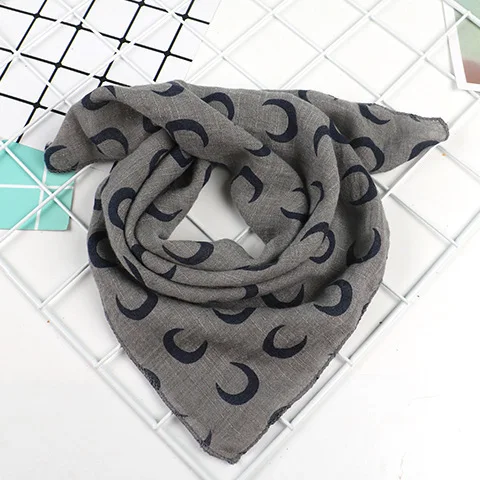 moon grey 45*45 см, детский хлопковый шарф для маленьких мальчиков и девочек, милый детский шейный платок, детский маленький квадратный шарф, мягкий нагрудник - Цвет: moon grey