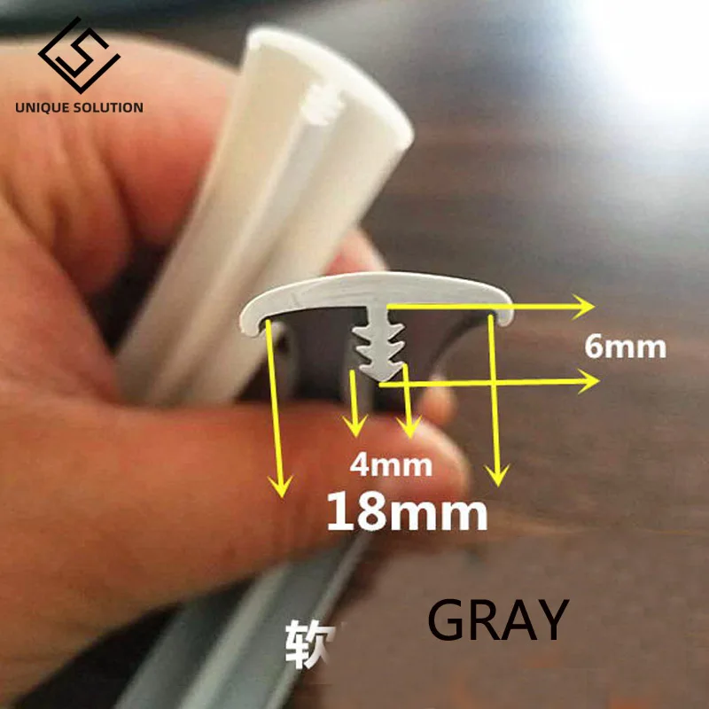 1 метр T полоса кромки облицовочная деревянная панель оболочки щит 18 мм Серый