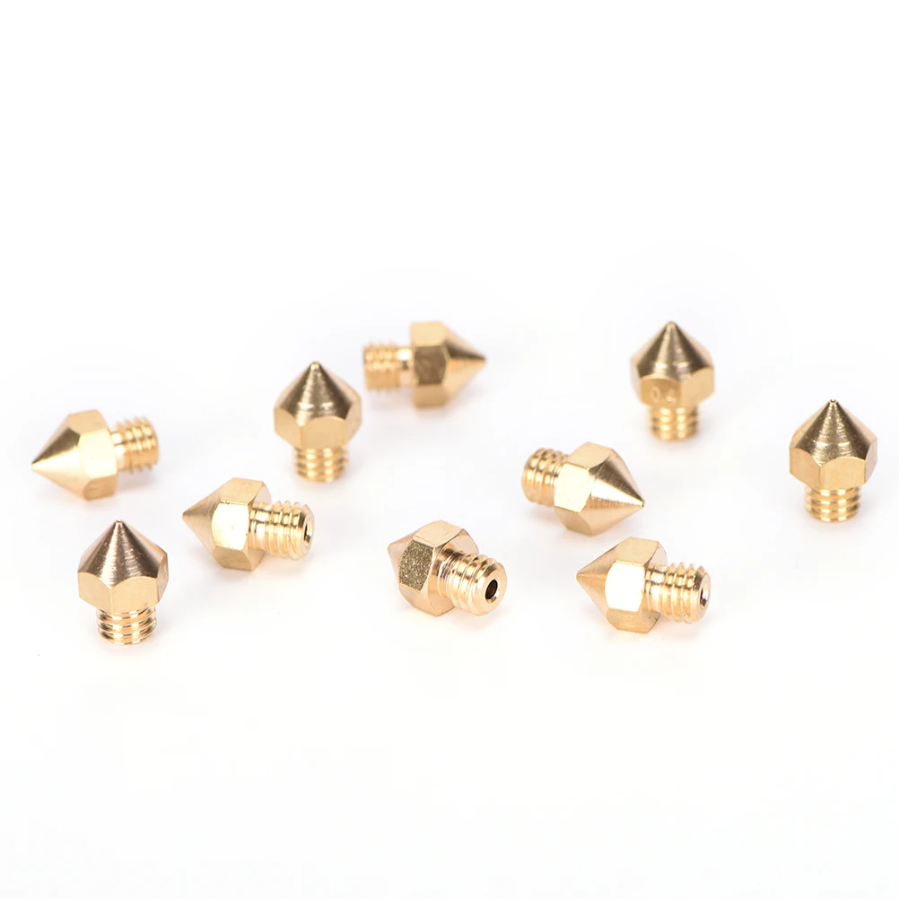

10pcs/lot Brass 0.4mm Extruder Nozzle Print Head For MK8 Makerbot Prusa I3 3D Printer