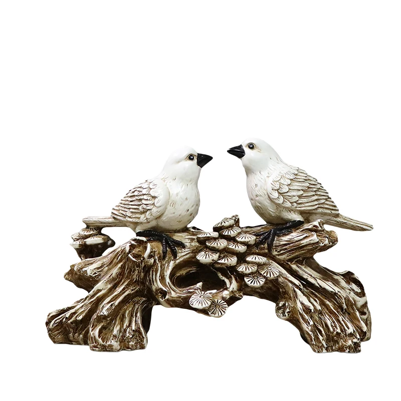 

MODERN SIMPLE CREATIVE RETRO BIRD SCULPTURE CUTE STATUE RESIN ART&CRAFT DESKTOP SIMULATION ANIMALS FIGURINES HOME DECORATE R2781