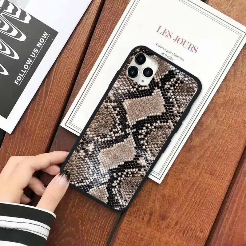 

Colorful Gold Snake Skin animal Phone Case for iPhone 11 12 pro XS MAX 8 7 6 6S Plus X 5S SE 2020 XR