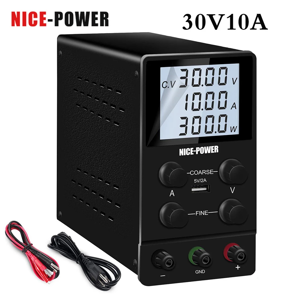 Регулируемый источник питания постоянного тока 30 в 10 А светодиодный цифровой