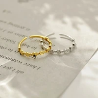 s925 simple engraving ins style adjustable lover gift ladies simple adjustable ring set girls christmas ornaments gifts