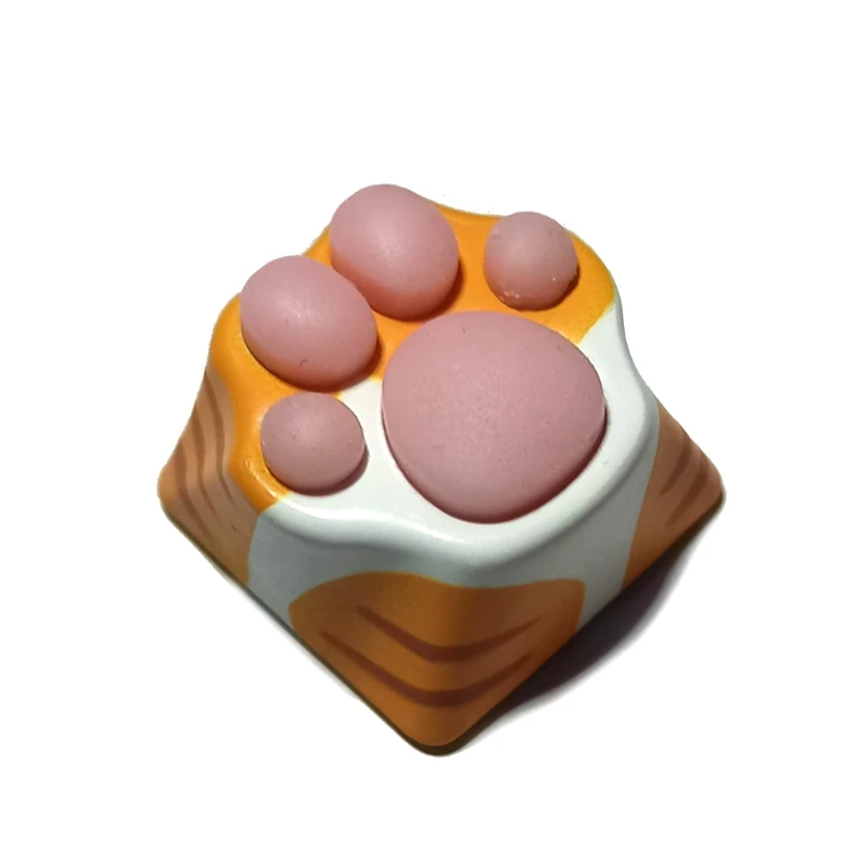 

1pcs Aluminum Silicone Kitty Paw Artisan Keycap Paws Pad Keyboard keyCaps Cap N84A
