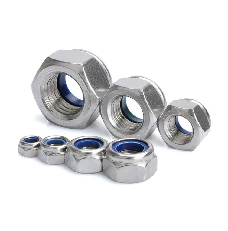 

2/5/10/50X M2 M2.5 M3 M3.5 M4 M5 M6 M8 M10 M12 M16 304 Stainless Steel Hex Hexagon Nylon Insert Self Lock Nut Nylock Nut Locknut