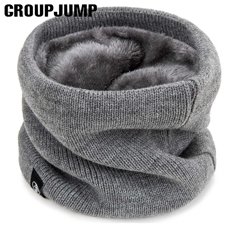 Женский шарф колечко GROUP JUMP зимний теплый вязаный для мужчин толстые теплые шарфы