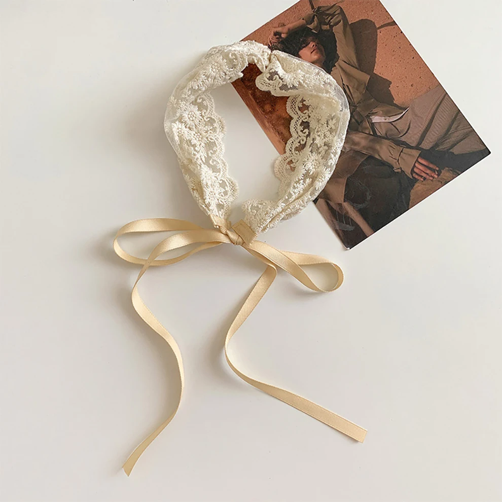 

Molans Lace Hair Bands Women Ribbon Headbands Cross Turban Bandage Bandanas Bride Hairbands Wedding Headdress Hair Accessories