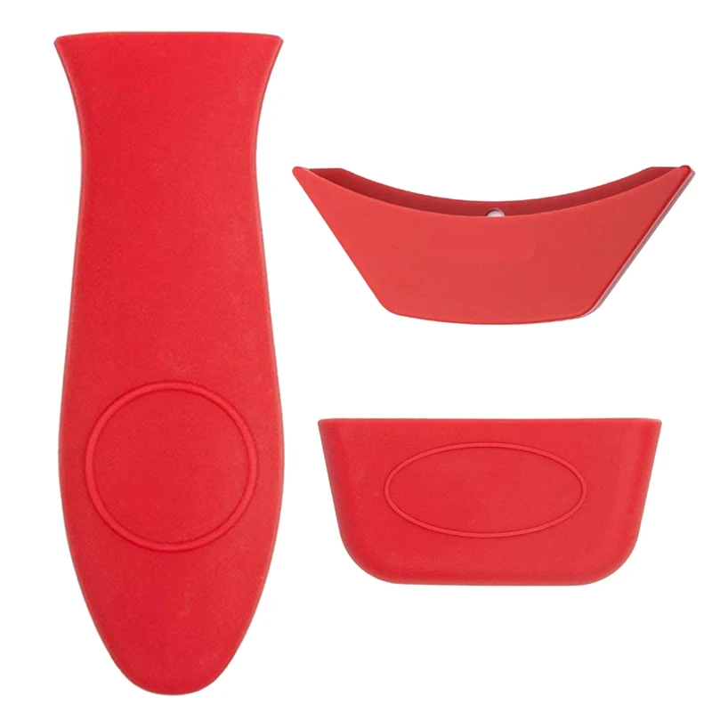 Силиконовый держатель с горячей ручкой (набор из 3) горячие рукавицы для чугунных