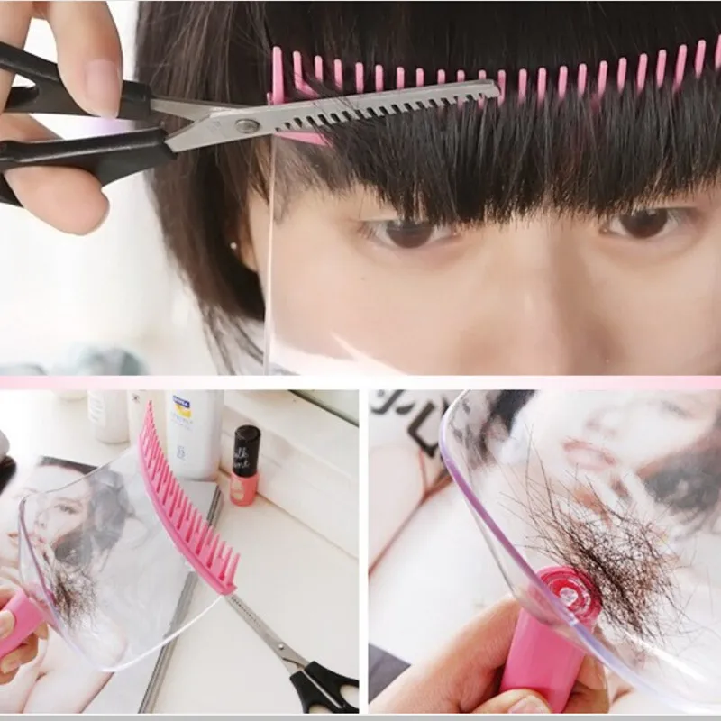 

DIY New Women Hair Trimmer Fringe Cut Tool Clipper Comb Guide For Hairstyle 2 In 1 Hair Clips Accessories