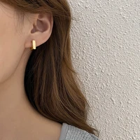 simple metal ear cuff stainless steel earring trendy geometric rectangular hoop earrings for women fashion jewelry gifts