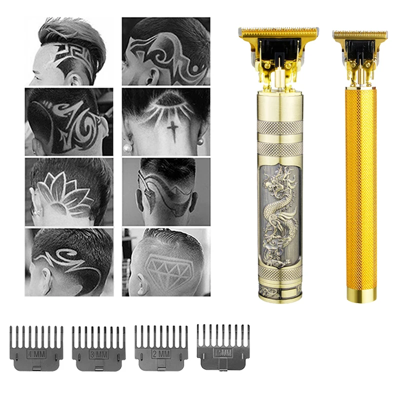 

USB Rechargeable T9 Baldheaded Hair Clipper Electric Hair Trimmer Cordless Shaver Trimmer 0mm Men Barber Hair Cutting Machine