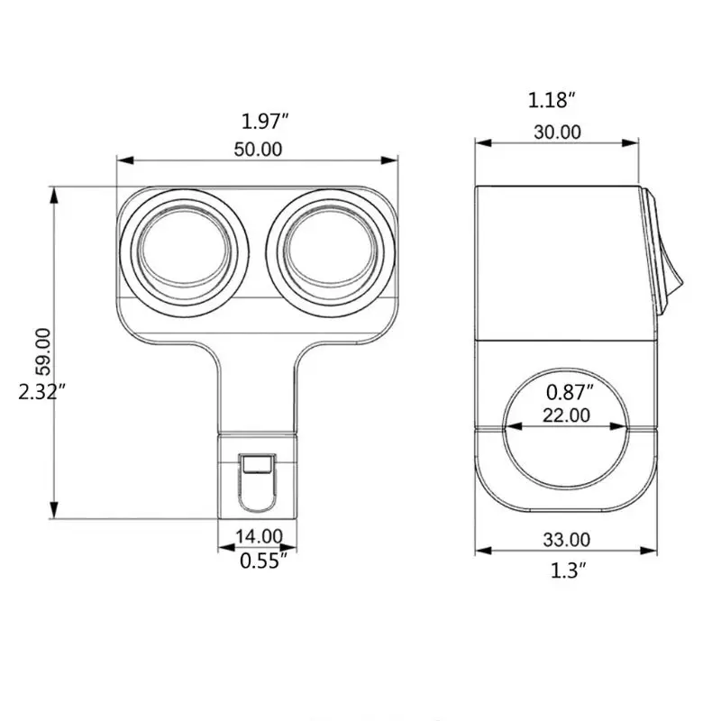 

22mm Motorcycle Handlebar Dual Controller Headlight Double Flasher Speaker Switch Replacement Accessories