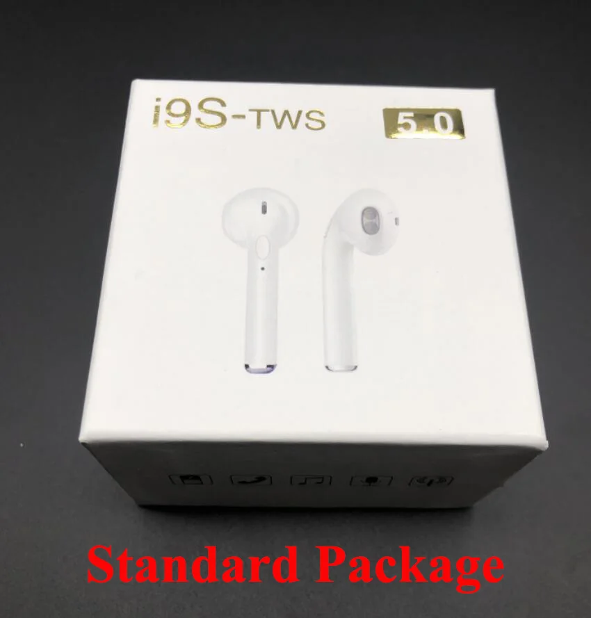 Standard Package I9s TWS Bluetooth наушники стерео наушники Bluetooth гарнитура с зарядкой Pod беспроводные гарнитуры для всех смартфонов - Цвет: Standard Package