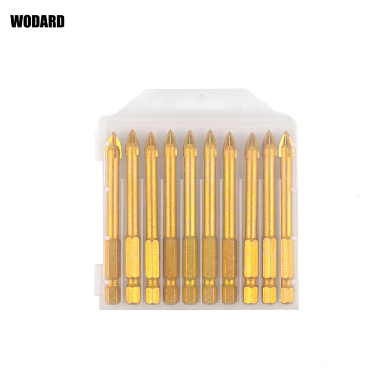 

Cross Hexagonal Ceramic Tile Percussion Drill Bit Ceramic Concrete Glass Hole Opener Alloy Triangle Drill Size 4/5/6/8/10/12MM