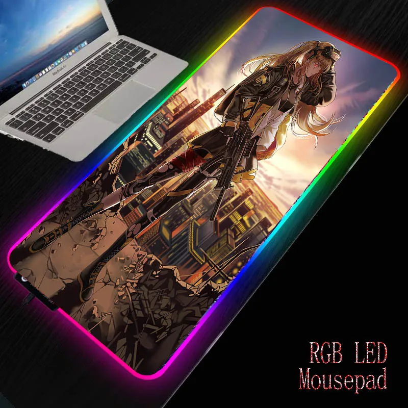 

MRGBEST Hot Sell Anime Girls Frontline with gun Large Mouse Pad Old World Map Gaming Mousepad with Locking Edge Gaming Mouse Mat